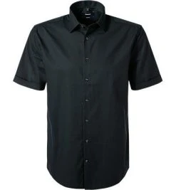 Seidensticker Hemd 021001/84 Kurzarmhemd, Tailored Fit, Popeline, Schwarz -hemdenverkauf 108082 norm