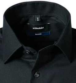 Seidensticker Hemd 021001/84 Kurzarmhemd, Tailored Fit, Popeline, Schwarz -hemdenverkauf 108082 norm2