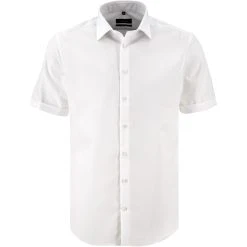 Seidensticker Hemd 021001/01 Kurzarmhemd, Tailored Fit, Popeline, Weiß -hemdenverkauf 108083 master