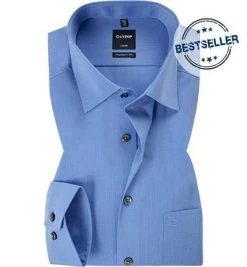 OLYMP Hemd Luxor Modern Fit 0304/64/15 Chambray, Capriblau, Blau