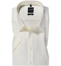 OLYMP Hemd Level Five Body Fit 6090/12/20 Kurzarmhemd, Baumwoll-Stretch, Champagner, Hellbeige