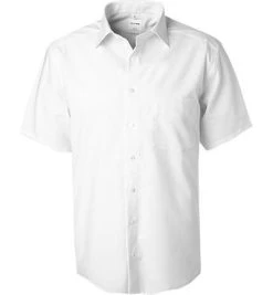 OLYMP Hemd Luxor Comfort Fit 0254/12/00 Kurzarmhemd, Popeline, Weiß