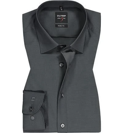 OLYMP Hemd Level Five Body Fit EL 2080/69/67 Baumwolle, Extra langer Arm, Anthrazit 1 OLYMP Hemd Level Five Body Fit EL 2080/69/67 Baumwolle, Extra langer Arm, Anthrazit