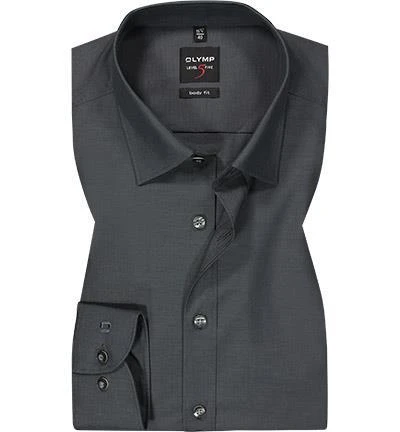 OLYMP Hemd Level Five Body Fit 2080/64/67 Baumwoll-Stretch, Anthrazit meliert, Anthrazit 1 OLYMP Hemd Level Five Body Fit 2080/64/67 Baumwoll-Stretch, Anthrazit meliert, Anthrazit