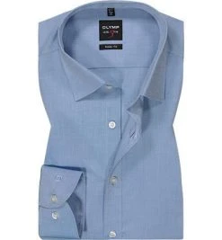 OLYMP Hemd Level Five Body Fit EL 2080/69/19 Chambray, Extra langer Arm, Rauchblau, Royal