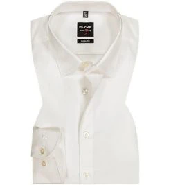 OLYMP Hemd Level Five Body Fit EL 6090/69/20 Popeline, Extra langer Arm, Creme, Hellbeige