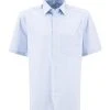 OLYMP Hemd Luxor Comfort Fit 5131/12/11 Kurzarmhemd, Chambray, Bleu