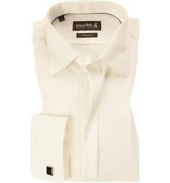 Jacques Britt UMA 106 Gala Two Ply 960275/02 Hemd, Custom Fit, Baumwolle, Ecru