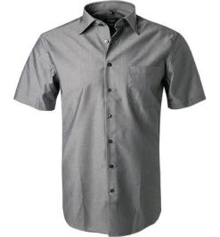 Seidensticker Modern Kent 0001/67 Kurzarmhemd, Modern Fit, Fil à Fil, Grau