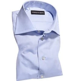 rosso e nero Hemd P01/0 Slim Fit, Baumwolle, Bleu