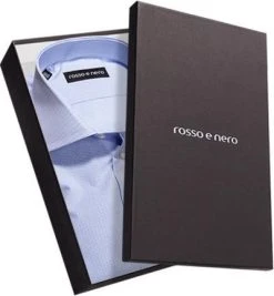 rosso e nero Hemd P18/01 Slim Fit, Popeline, Hellblau-weiß kariert, Bleu-weiß -hemdenverkauf 156776 norm3