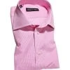 rosso e nero Hemd P18/05 Slim Fit, Popeline, Pink-weiß kariert, Pink-weiß