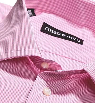 rosso e nero Hemd P18/05 Slim Fit, Popeline, Pink-weiß kariert, Pink-weiß 2 rosso e nero Hemd P18/05 Slim Fit, Popeline, Pink-weiß kariert, Pink-weiß – Bild 2