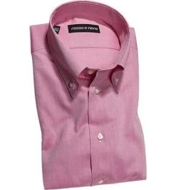 rosso e nero Hemd P06/06 Slim Fit, Baumwolle, Rot