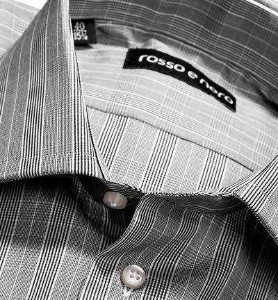 rosso e nero Hemd P/06 Slim Fit, Popeline, Schwarz-weiß, Schwarz 2 rosso e nero Hemd P/06 Slim Fit, Popeline, Schwarz-weiß, Schwarz – Bild 2