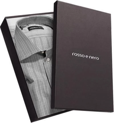 rosso e nero Hemd P/06 Slim Fit, Popeline, Schwarz-weiß, Schwarz 3 rosso e nero Hemd P/06 Slim Fit, Popeline, Schwarz-weiß, Schwarz – Bild 3