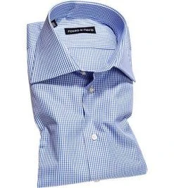 rosso e nero Hemd P19/0 Slim Fit, Popeline, Blau-weiß, Blau