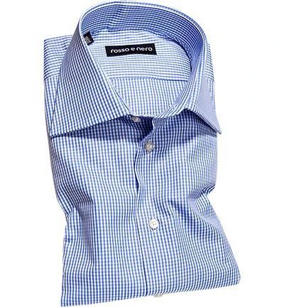 rosso e nero Hemd P19/0 Slim Fit, Popeline, Blau-weiß, Blau 1 rosso e nero Hemd P19/0 Slim Fit, Popeline, Blau-weiß, Blau