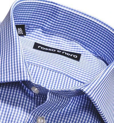 rosso e nero Hemd P19/0 Slim Fit, Popeline, Blau-weiß, Blau 2 rosso e nero Hemd P19/0 Slim Fit, Popeline, Blau-weiß, Blau – Bild 2