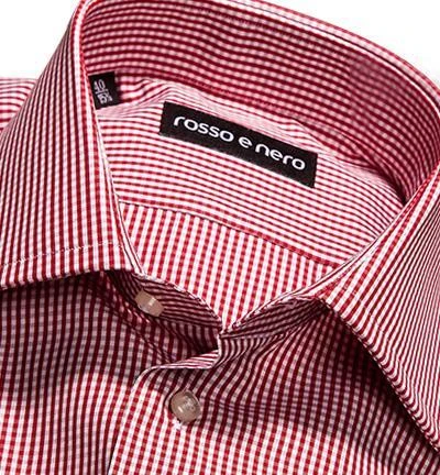 rosso e nero Hemd P19/04 Slim Fit, Popeline, Rot-weiß, Rot 2 rosso e nero Hemd P19/04 Slim Fit, Popeline, Rot-weiß, Rot – Bild 2