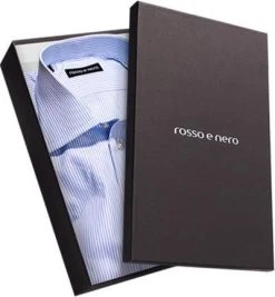 rosso e nero Hemd P14/01 Slim Fit, Popeline, Bleu-weiß gestreift, Bleu-weiß -hemdenverkauf 156797 norm3