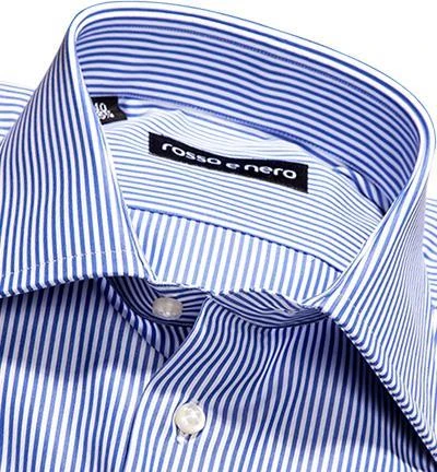 rosso e nero Hemd P14/0 Slim Fit, Popeline, Blau-weiß gestreift, Mittelblau-weiß 2 rosso e nero Hemd P14/0 Slim Fit, Popeline, Blau-weiß gestreift, Mittelblau-weiß – Bild 2