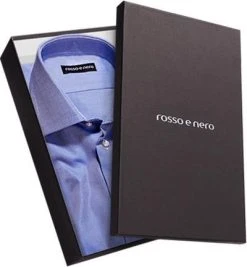 rosso e nero Hemd P1/03 Slim Fit, Oxford, Mittelblau meliert, Mittelblau -hemdenverkauf 156803 norm3