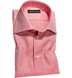 rosso e nero Hemd P11/06 Slim Fit, Baumwolle, Lachs
