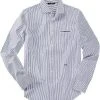 GAS Hemd 150925/062020/0292 Slim Fit, Baumwolle, Weiß- blau gestreift, White-blue