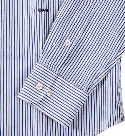 GAS Hemd 150925/062020/0292 Slim Fit, Baumwolle, Weiß- blau gestreift, White-blue 3 GAS Hemd 150925/062020/0292 Slim Fit, Baumwolle, Weiß- blau gestreift, White-blue – Bild 3