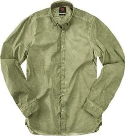 Strellson Sportswear Aaron-D 1400381/14001009/147 Hemd, Extra Slim, Baumwolle, Oliv, Olive