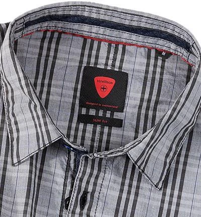 Strellson Sportswear Seth-W 1400376/14001035/317 Hemd, Slim Fit, Baumwolle, Grau-schwarz kariert, Grau-schwarz 2 Strellson Sportswear Seth-W 1400376/14001035/317 Hemd, Slim Fit, Baumwolle, Grau-schwarz kariert, Grau-schwarz – Bild 2