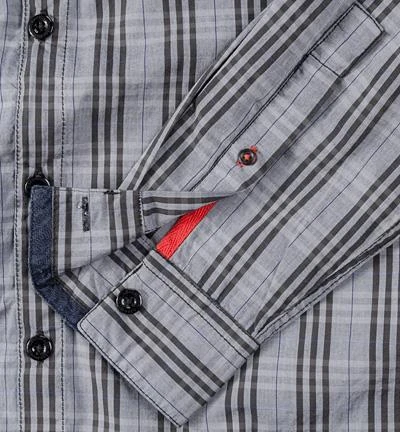 Strellson Sportswear Seth-W 1400376/14001035/317 Hemd, Slim Fit, Baumwolle, Grau-schwarz kariert, Grau-schwarz 3 Strellson Sportswear Seth-W 1400376/14001035/317 Hemd, Slim Fit, Baumwolle, Grau-schwarz kariert, Grau-schwarz – Bild 3