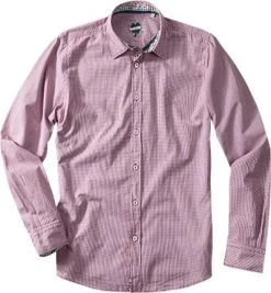 Lucky de Luca Hemd Nyro 1502/3 Popeline, Rot-weiß kariert, Rot