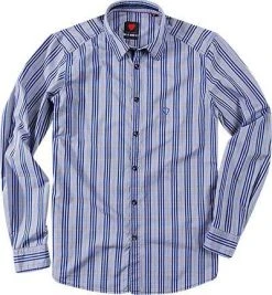 Strellson Sportswear Seth-W 1400376/14001035/381 Hemd, Slim Fit, Baumwolle, Königsblau kariert, Königsblau