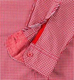 Strellson Sportswear Maceo-W 1400373/14001036/366 Regular Fit, Baumwolle, Rot kariert, Rot -hemdenverkauf 168968 norm3