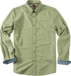 Strellson Sportswear Maceo-W 1400373/14001036/347 Hemd, Regular Fit, Baumwolle, Hellgrün kariert, Gelbgrün