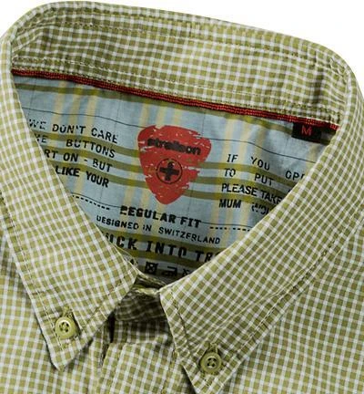 Strellson Sportswear Maceo-W 1400373/14001036/347 Hemd, Regular Fit, Baumwolle, Hellgrün kariert, Gelbgrün 2 Strellson Sportswear Maceo-W 1400373/14001036/347 Hemd, Regular Fit, Baumwolle, Hellgrün kariert, Gelbgrün – Bild 2