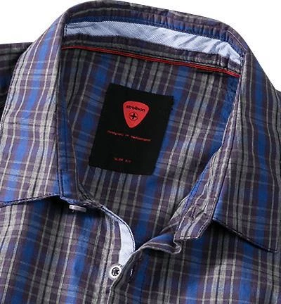 Strellson Sportswear Seth-W 1400380/14001180/381 Hemd, Slim Fit, Baumwoll-Stretch, Royal kariert, Königsblau 2 Strellson Sportswear Seth-W 1400380/14001180/381 Hemd, Slim Fit, Baumwoll-Stretch, Royal kariert, Königsblau – Bild 2