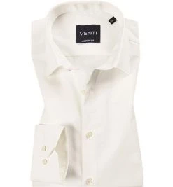 Venti Kent Modern Fit 69 EL 001489/002 Hemd, Baumwolle, Extra langer Arm, Wollweiß