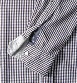 U.S.POLO Hemd 73117/50654/867 Slim Fit, Popeline, Braun-marine kariert, Marineblau-braun -hemdenverkauf 174672 norm4