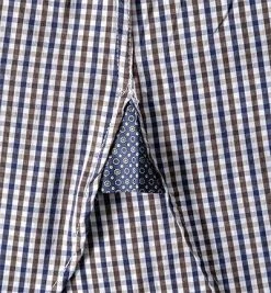 U.S.POLO Hemd 73117/50654/867 Slim Fit, Popeline, Braun-marine kariert, Marineblau-braun -hemdenverkauf 174672 norm6