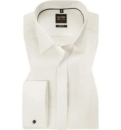 OLYMP Hemd Level Five Body Fit 1276/65/20 Popeline, Offwhite, Hellbeige