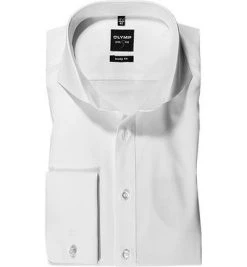 OLYMP Hemd Level Five Body Fit EL 6095/70/00 Popeline, Extra langer Arm, Weiß