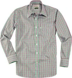 Barbour Hemd Corbridge MSH3135PU32 Regular Fit, Popeline, Grün-rot kariert