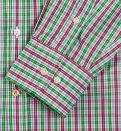 Barbour Hemd Corbridge MSH3135PU32 Regular Fit, Popeline, Grün-rot kariert -hemdenverkauf 180651 norm3