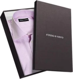 rosso e nero Hemd 107/08 Slim Fit, Popeline, Flieder kariert, Rosa -hemdenverkauf 181496 norm3
