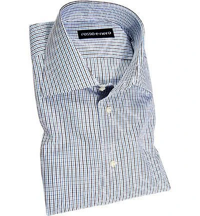 rosso e nero Hemd SW15/03 Slim Fit, Popeline, Blau-weiß kariert, Blau-weiß 1 rosso e nero Hemd SW15/03 Slim Fit, Popeline, Blau-weiß kariert, Blau-weiß