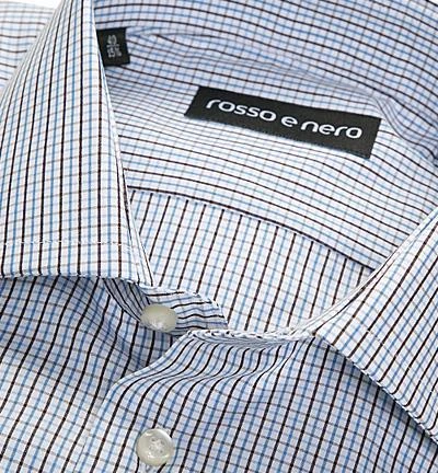 rosso e nero Hemd SW15/03 Slim Fit, Popeline, Blau-weiß kariert, Blau-weiß 2 rosso e nero Hemd SW15/03 Slim Fit, Popeline, Blau-weiß kariert, Blau-weiß – Bild 2