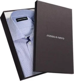 rosso e nero Hemd P18/0 Slim Fit, Popeline, Blau-weiß kariert, Blau-weiß -hemdenverkauf 181527 norm3